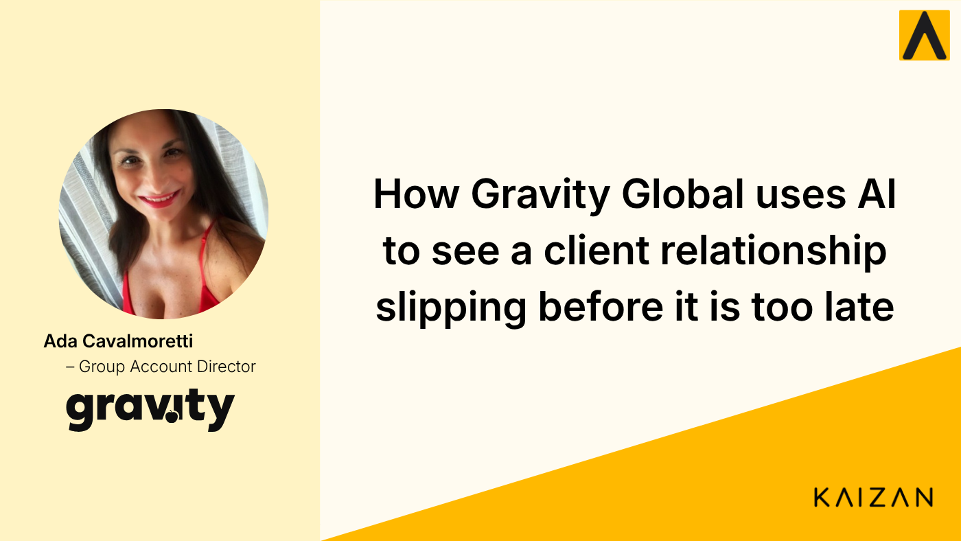 How Gravity Global Uses AI to See a Client Relationship Slipping Before It Is Too Late