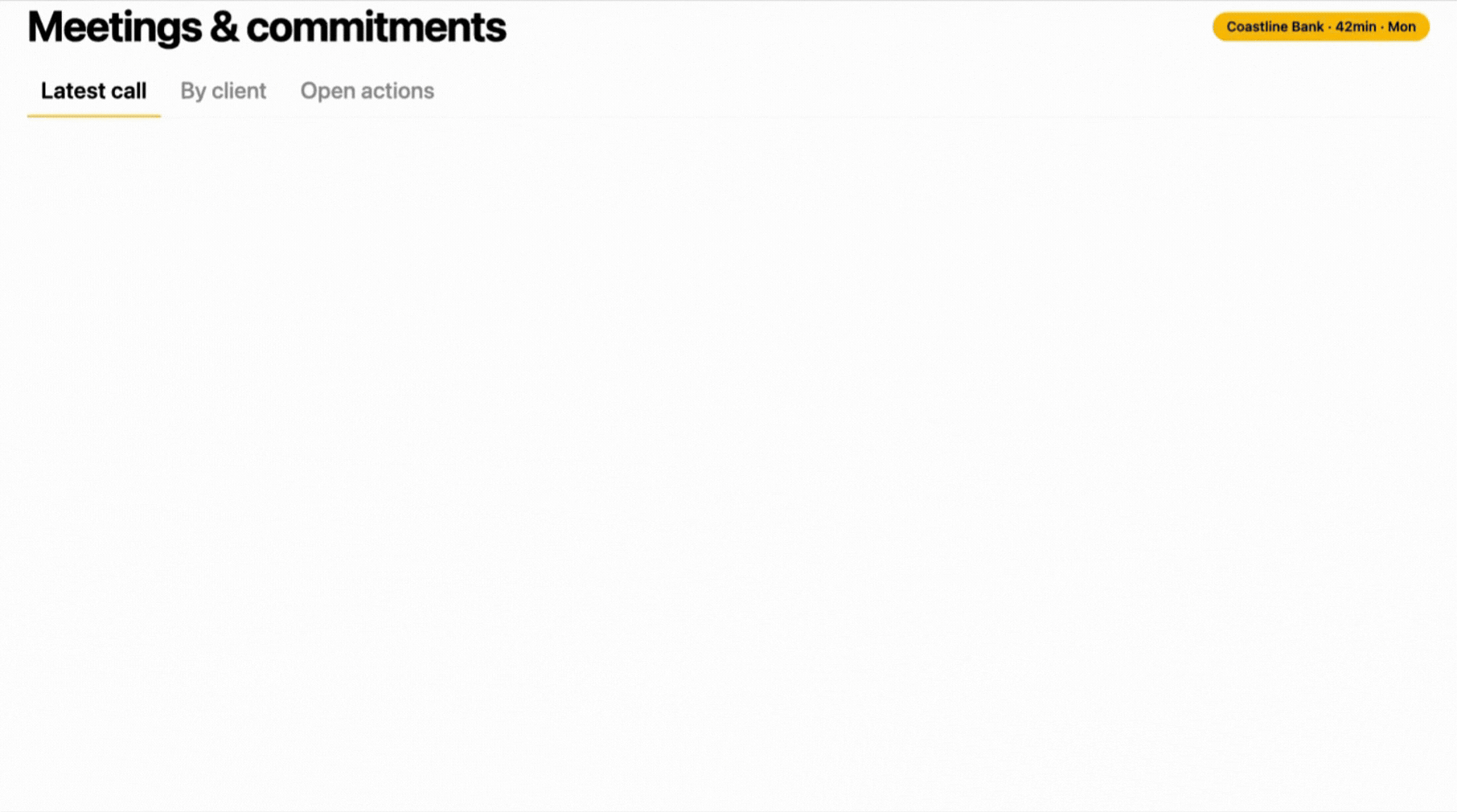 Meetings & commitments product loop