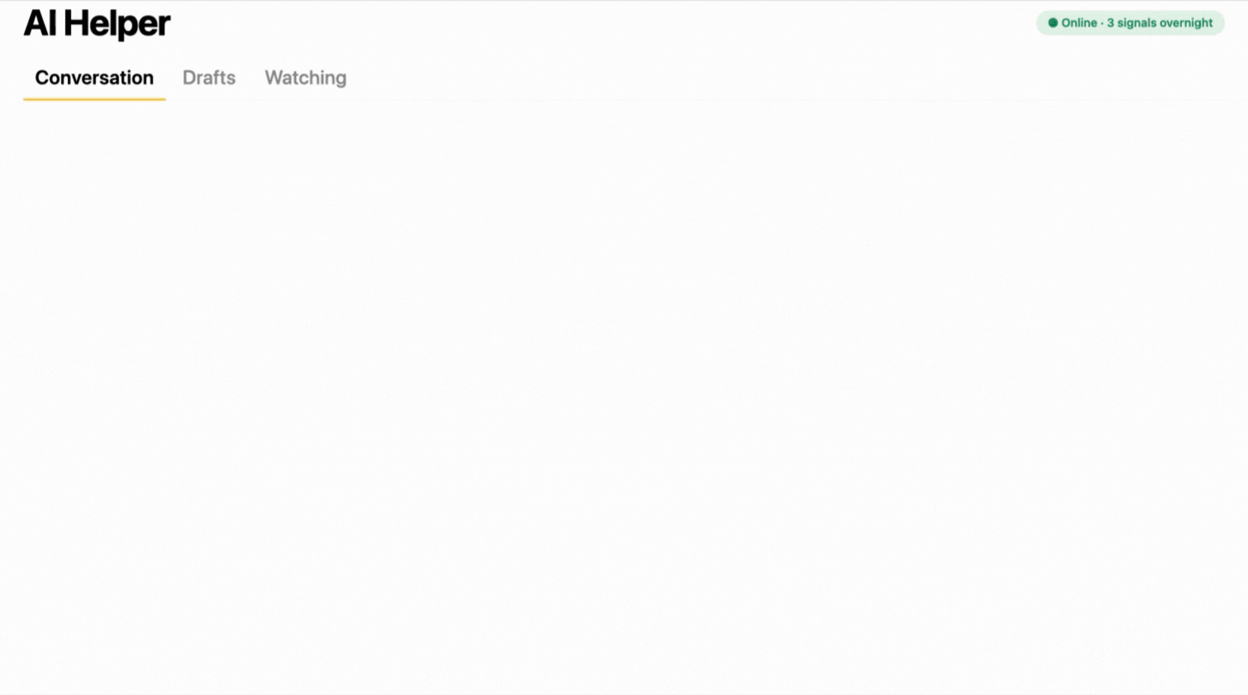 AI Helper product loop