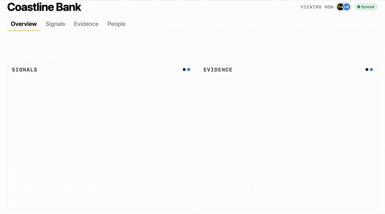 Shared client view product loop