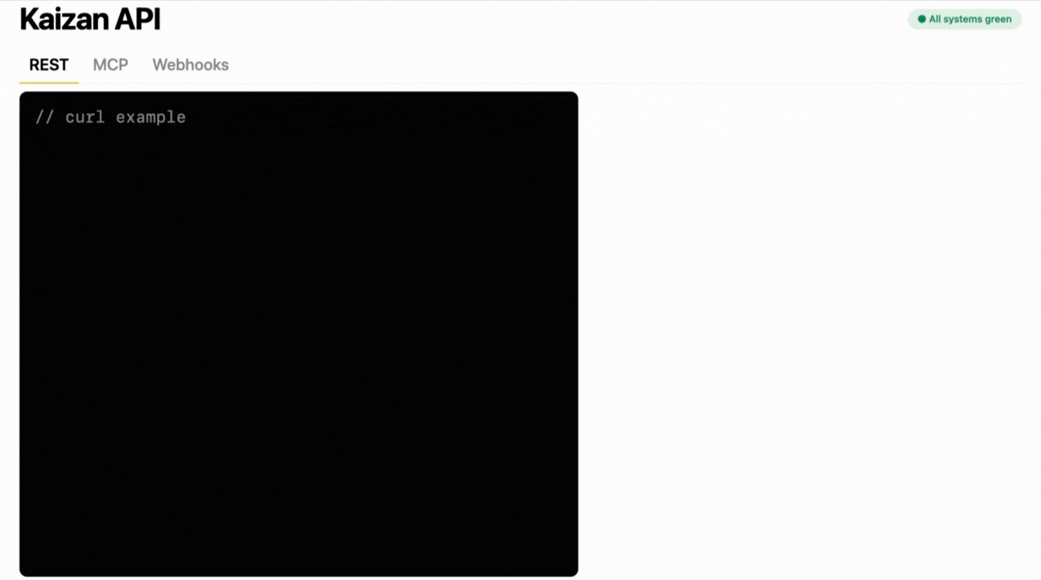 Kaizan API product loop