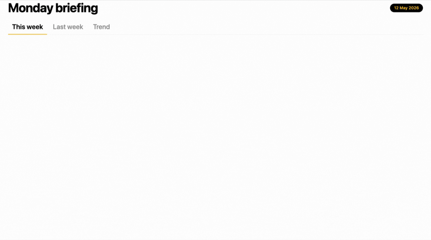 Executive briefing product loop