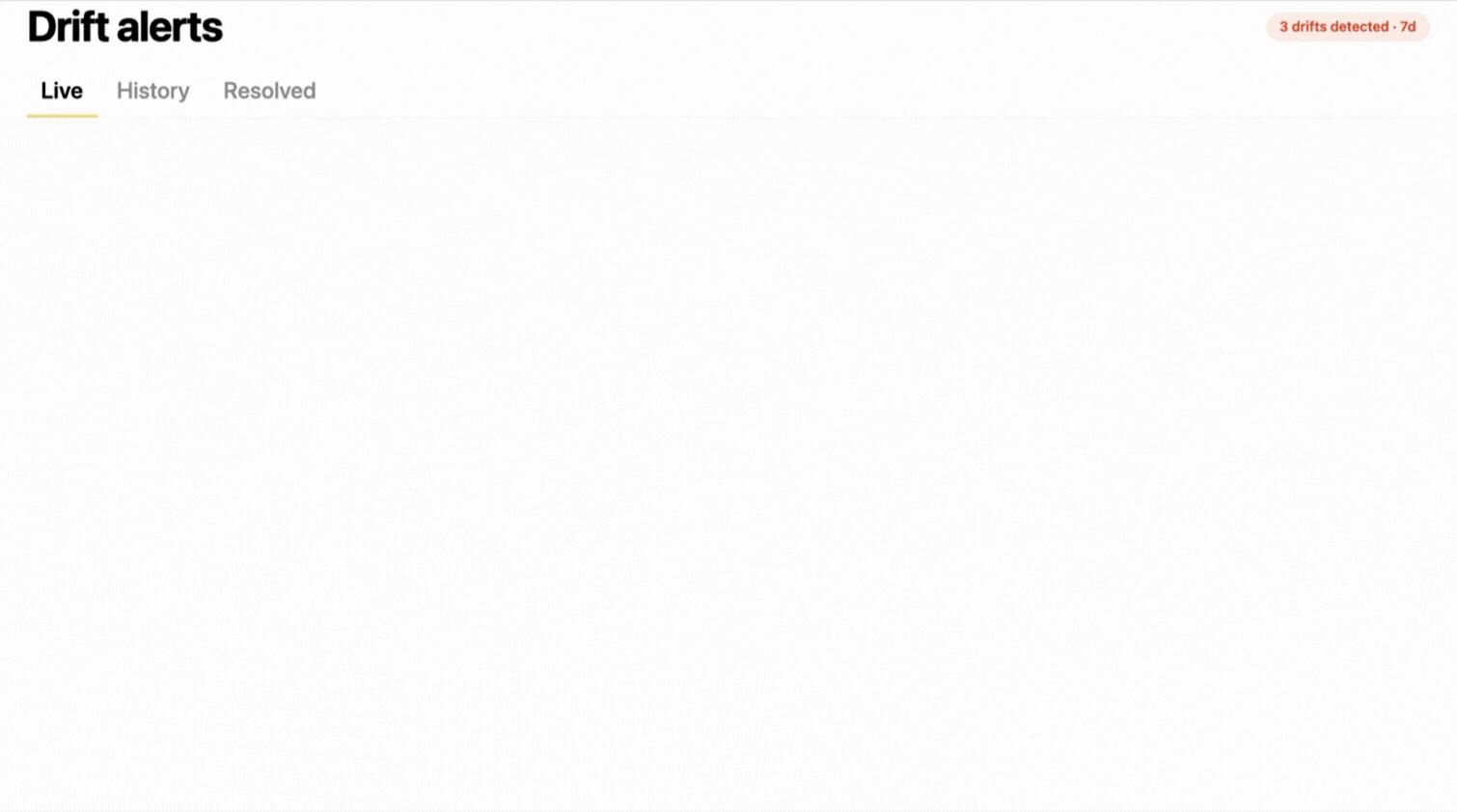 Drift alerts product loop