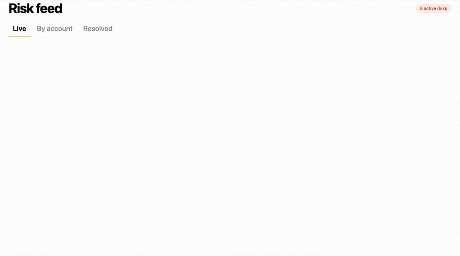 Live risk register product loop