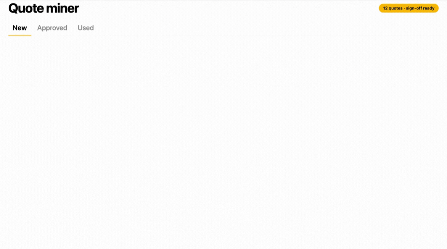 Quote miner product loop